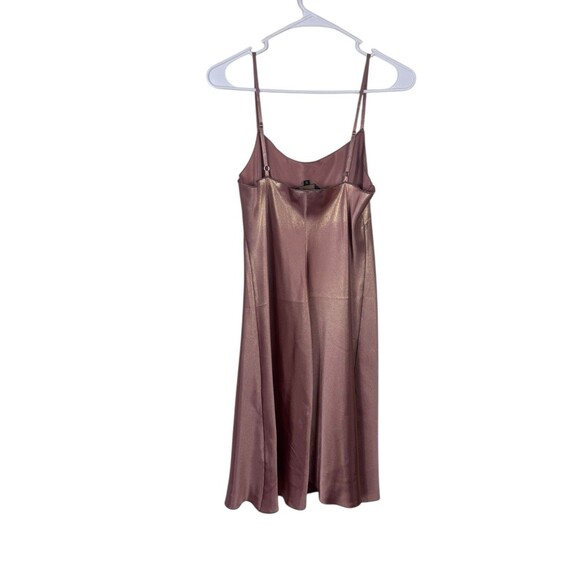 Y2K Rozae Nichols Rose Gold Shimmery Slip Dress Size Small - Picture 2 of 8
